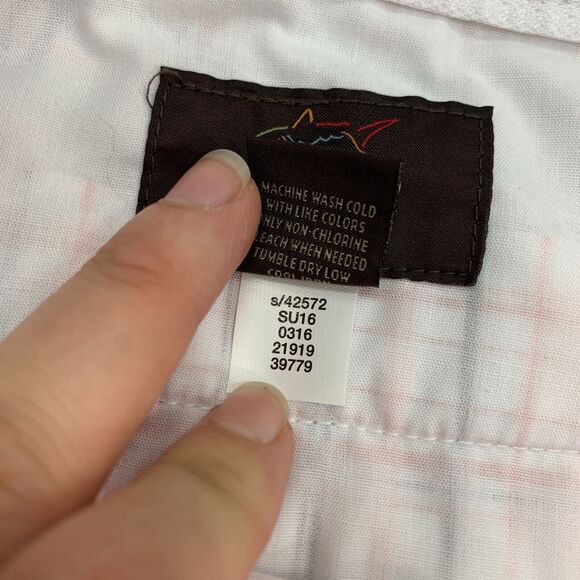 Greg Norman Golf Short Mens 34 White Plaid Flat Front Cotton Blend Travel Chino - Picture 6 of 10